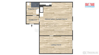 Pronájem bytu 2+kk, 55 m², Nymburk, ul. Dlouhá třída - 9