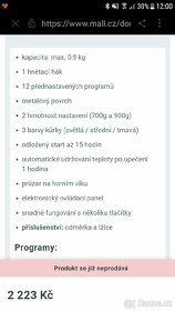 Pekárna Moulinex zánovní v top stavu - 9