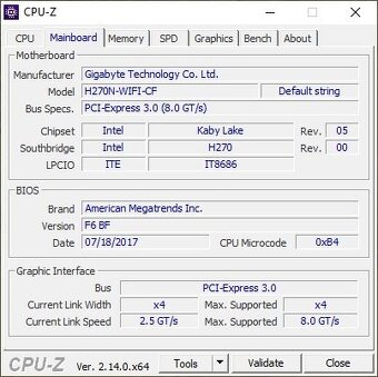 GIGABYTE H270N-WIFI, mini itx, soc. 1151 v1, Intel H270 - 9