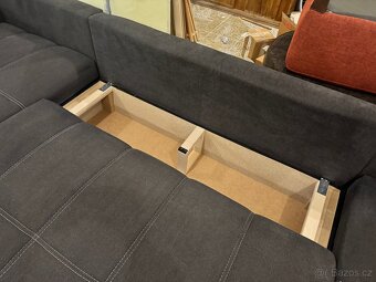 Kvalitní hnědá veliká sedací souprava ROZKLÁDACÍ - 9