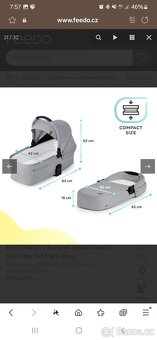KINDERKRAFT Kočárek kombinovaný Everyday 2v1 Light Grey - 9