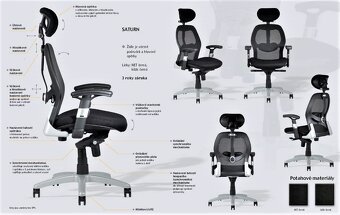 Kancelářská židle Saturn PC 8776,- ZÁRUKA, ZÁNOVNÍ - 9