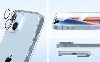 Pouzdro iPhone 14 průhledné s 2+2 tvrzenými skly PAL0100 - 9