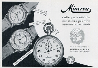 MINERVA MONTBLANC 1920 CHRONOGRAF švýcarské hodinky - 9