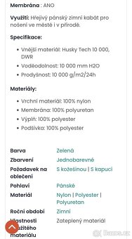 Pánský kabát Husky XXL - 9