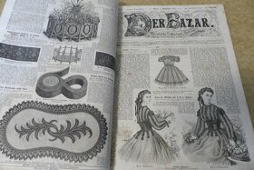 Bazar, módní časopis, svázaný ročník 1865, stará móda - 9