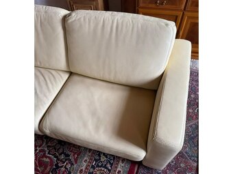 Moderní rohová kožená sedací souprava + taburet,3221 - 9