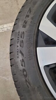 Litá kola Škoda, Volkswagen, Seat 205/55 R17, 5x100 vc. Pneu - 9