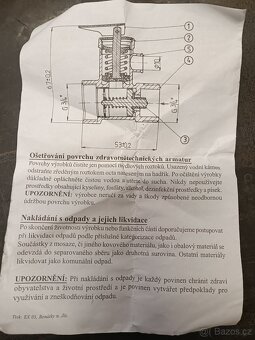 Pojistný ventil k bojleru 3/4" - 9