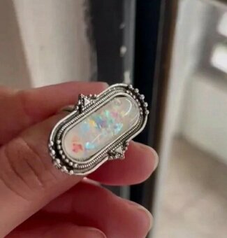 Nová sada prstenů prstynku bižuterie 8 ks perletove - 9