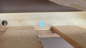 Vyvýšená poslet RÁCHEL 140x200 masiv smrk, matrace - 9