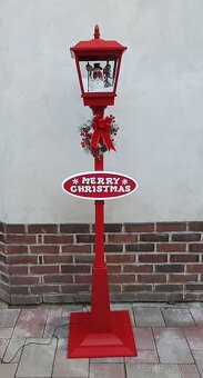 180 cm vysoká vánoční sněžící a hrající lampa - nové - 9