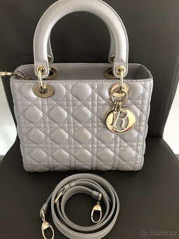 Dámská kabelka DIOR s účtenkou, úplně nová, světle šedá, kom - 9
