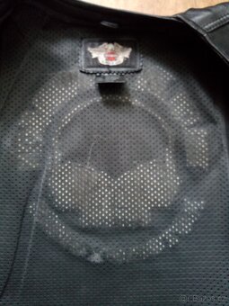 Prodám koženou reflexní vestu Harley Davidson Skull - 9