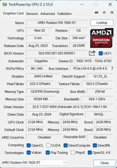 Herní PC RYZEN 9 5900X,RX 7800XT 16 GB,32 GB RAM,2 TB SSD - 9