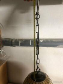 Vitrážové závěsné světlo.Svítidlo vyrobeno Tiffany technikou - 9