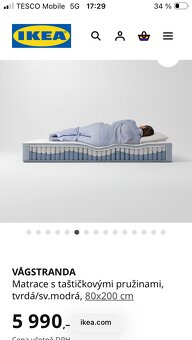 Matrace 90x200 x28 Ikea Vagstranda - 9