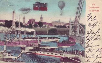 Vzácné sběratelské pohlednice koláže budoucnosti / original - 9