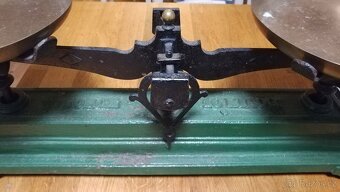 STAROŽITNÉ SECESNÍ KUCHYŇSKÉ VÁHY ROBERVAL FRANCIE - 9