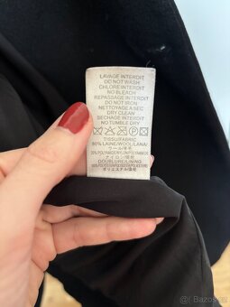 Vlněný černý zimní kabát Sinéquanone vel 38/M - 9