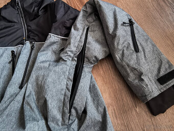 Pánská zimní lyžařská bunda F&F šedá černá vel.L - 9