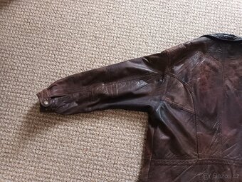 Pánská kožená bunda vel.52 (xxl), jemná kůže, nošená - 9