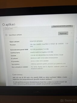 Notebook Dell Latitude 5420 i5, 16 GB RAM, SSD 256 - 9