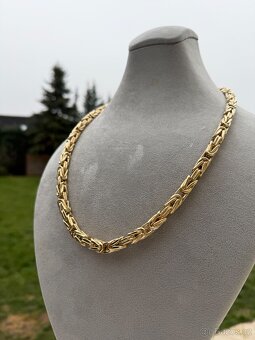 Zlaty řetěz KRÁLOVSKÁ VAZBA 62.2cm 9mm - 70cm -NOVÝ ŘETĚZ - 9