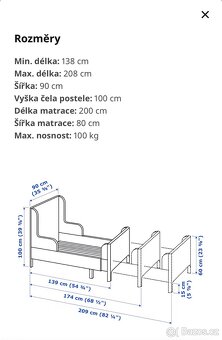 Rostoucí postýlky IKEA busunge 2 ks - 9