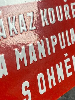 smaltovaná cedule zákaz kouření stará smaltovaná cedule - 9