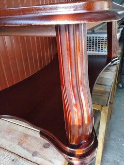 Dřevěný konferenční stolek / masiv / pravé dřevo - 9