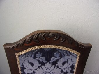 Starý retro nábytek, dřevěné židle, 1. republika, 3+1ks - 9