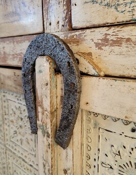 Dekorace: starožitná historická podkova 15×11,5cm - 9