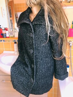 H&M# kabat# vlneny# zimni #oversize # business#sedy - 9