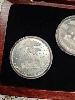 Stříbrné mince medaile klaneni tri kralu - 9