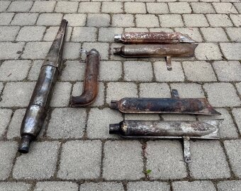Jawa 50 pařez, pionýr, ČZ 125 - výfuky - 9