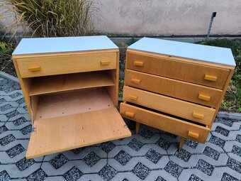 Retro noční stolky František Mezulánik - 70. léta - 9