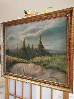 obraz LESNÍ ÚVOZ II., olej, sign. Jar. Jirotka 1939 - 9