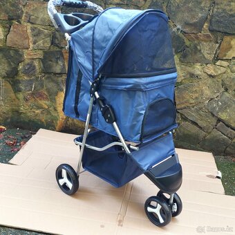 Kočárek pro přepravu domácích mazlíčků - tříkolový - nové - 9