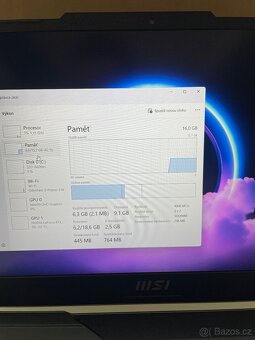 Herní Notebook MSI- I5-12450H-RTX-4050/6GB-RAM-16GB-512SSD-1 - 9