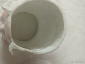 Stará porcelánová dóza na dudlíky - miminko - 9