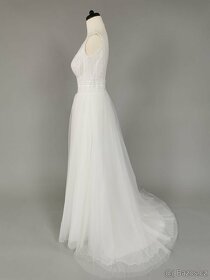 Luxusní nenošené svatební šaty, Bonnel S-M, 38EU - 9