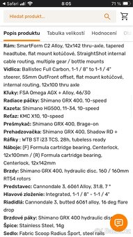 Gravel kola Canondale - velikost rámu SM - 9