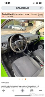 Škoda Citigo CNG Pronájem - 9