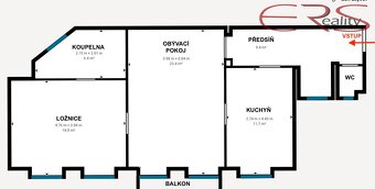 Byt 2+1/B, 70 m2 - Jablonec nad Nisou, ev.č. 00572 - 9
