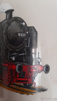Keramický korbel s kovovým víčkem s motivem lokomotivy 18622 - 9