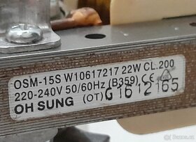 Whirlpool Oven Fan Motor : Oh Sung OSM-15S, 22W - 9