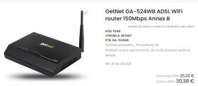 ADSL2+ WIRELESS MODEM EXTERNÍ ROUTER GETNET GA-524WB - 9