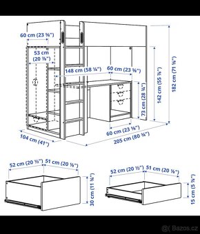 Vyvýšená postel IKEA Smastad - 9
