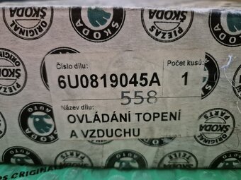 ovládání topení Škoda Felicia 1.9d 6U0819045A - 9